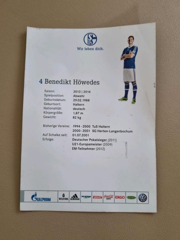 Benedikt Höwedes Schalke 04 Autogramm 13/14 in Dortmund