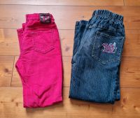 2 Hosen Gr. 128 Cord in pink; Jeans gefüttert kleines Loch-Stern Dresden - Briesnitz Vorschau