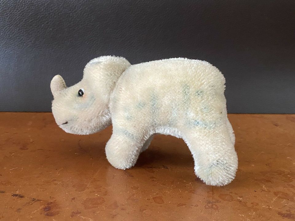 Nashorn STEIFF, 1950er Vintage, Kurz-Mohair, bespielt in Swisttal