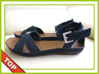 Clarks Riemchen-Sandalen Echtleder Blau Glitzer Gr.(5)38 ✅Fußbett Nordrhein-Westfalen - Bocholt Vorschau