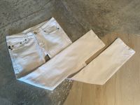 Republic Beckham Jeans Hose Röhre low waist Slim weiß S 36 34 Top München - Laim Vorschau