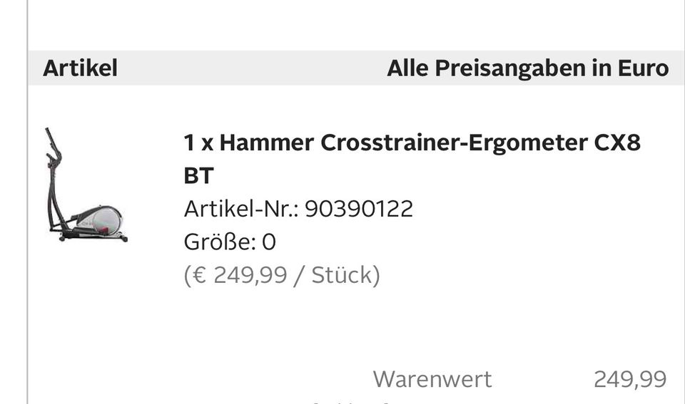 Crosstrainer-Ergometer in Leverkusen