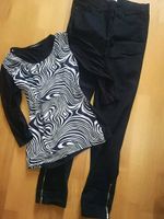 Lässiges Teiler Set Röhrenhose schwarz,Tunika Zebra  Look Gr.40. Thüringen - Altenburg Vorschau