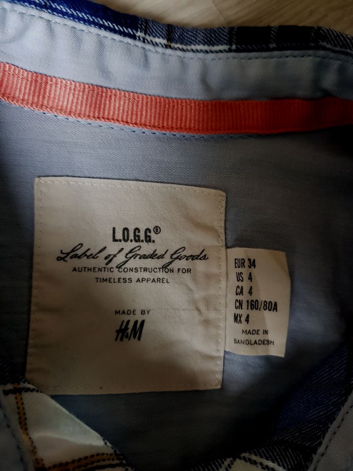 H&M Bluse / Hemd kariert Gr. 34 / 164 in Dornburg