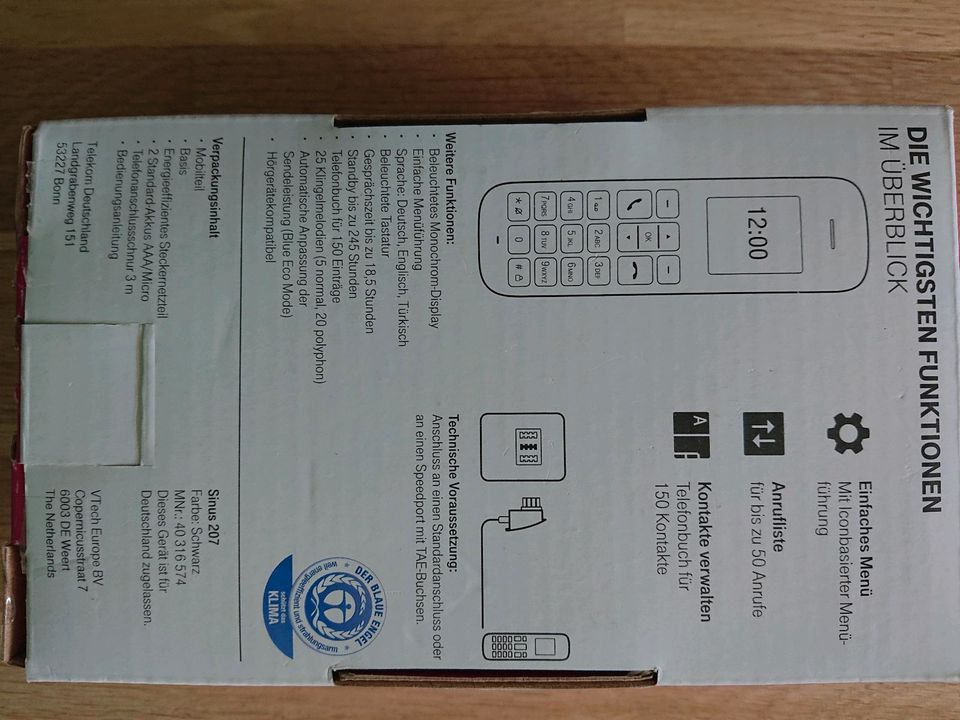 OVP Telekom Festnetz Telefon Sinus 207 für Bastler in Simmerath