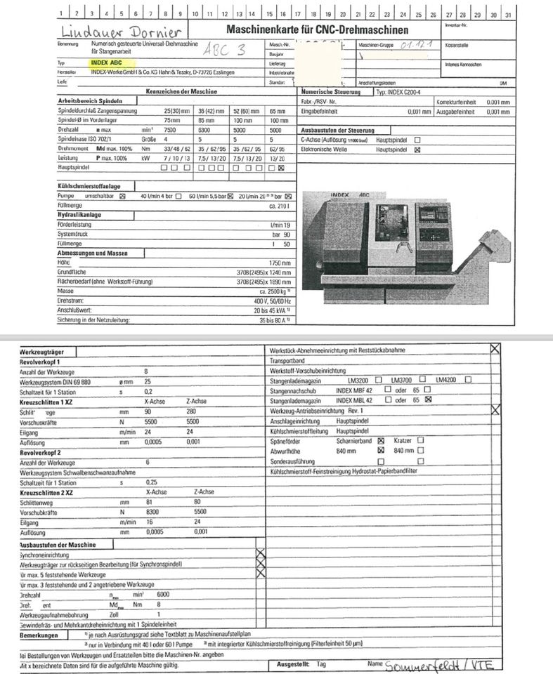 Index Drehmaschine in Düsseldorf