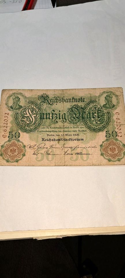 Reichbanknote 1906 in Heilbad Heiligenstadt