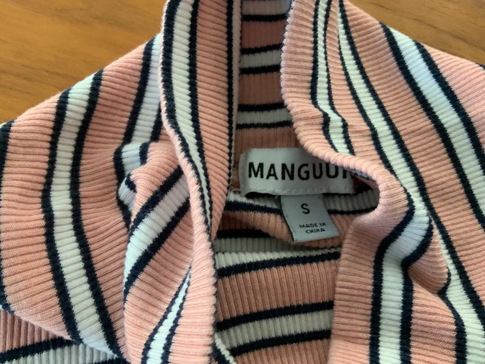 Manguun 2 x Langarmshirt Shirt langarm rosa blau weiß Gr S Damen in Staufen im Breisgau
