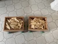 1x Holzkiste Ikea Flisat ca 500 Bau Steine Holz Kindergarten Bayern - Aichach Vorschau