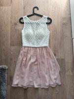 Festliches Laona Kleid Rosa weiß spitze Perlen Gr. 36/S Rostock - Lütten Klein Vorschau