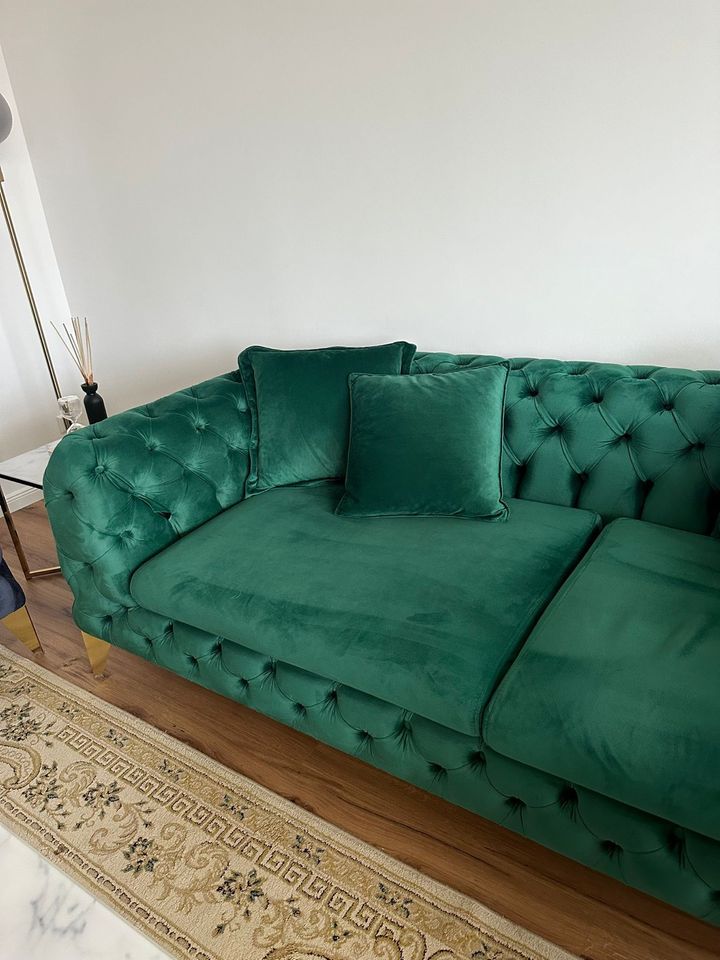 Chesterfield Sofa samt  dunkelblau & grün in Hannover