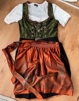 Dirndl Tracht Edelheiss grün / schwarz / orange m Bluse Größe 42 Bayern - Maxhütte-Haidhof Vorschau