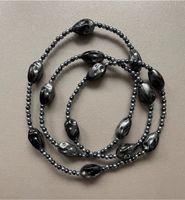 Perlenkette Halskette Kette hämatitfarben grau anthrazit Nordrhein-Westfalen - Löhne Vorschau