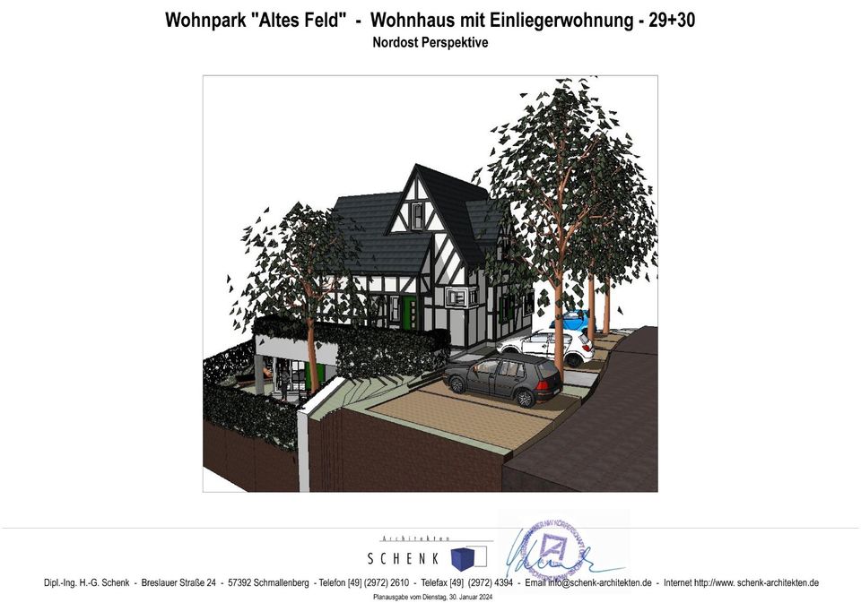 Baugrundstück für Wohnhaus mit Einliegerwohnung einschl. Baugenehmigung in Schmallenberg