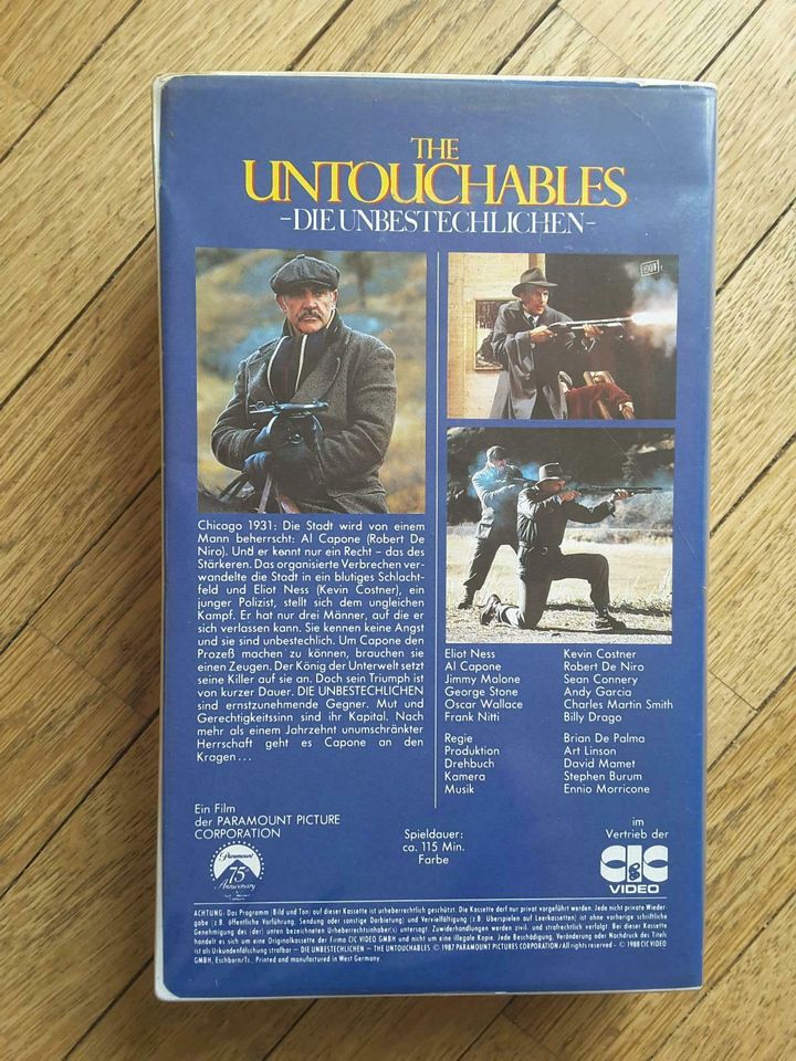 Die Unbestechlichen - The Untouchables VHS Erstauflage Großbox 87 in Koblenz