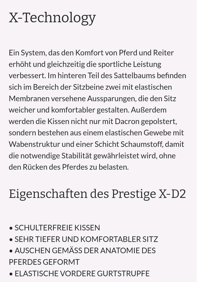 Prestige D2 Dressursattel 17 M 32 33 X-D2 schwarz 17" doubliert in Widdern