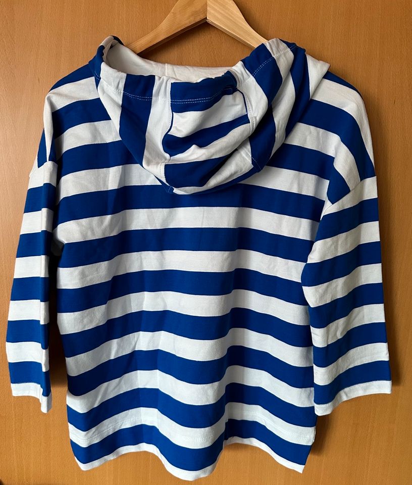 NEU * ZERO Oversize Shirt Sweat Hoodie blau weiß geringelt Gr. 36 in Raesfeld