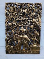 Holzbild, Blattgold, Tempel, Elefant, Indien,Relief, Schnitzkunst Niedersachsen - Duderstadt Vorschau