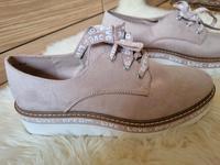 Dandy Schnürer Schuhe Gr. 41 rosa Spruch Halbschuh Nordrhein-Westfalen - Mönchengladbach Vorschau