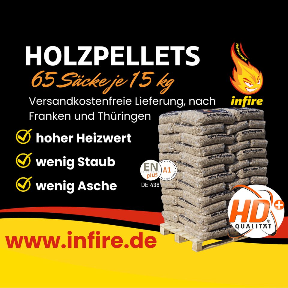 Holzpellets Sackware 975 kg, ENplus A1, Pellets, Heizpellets in Zeil