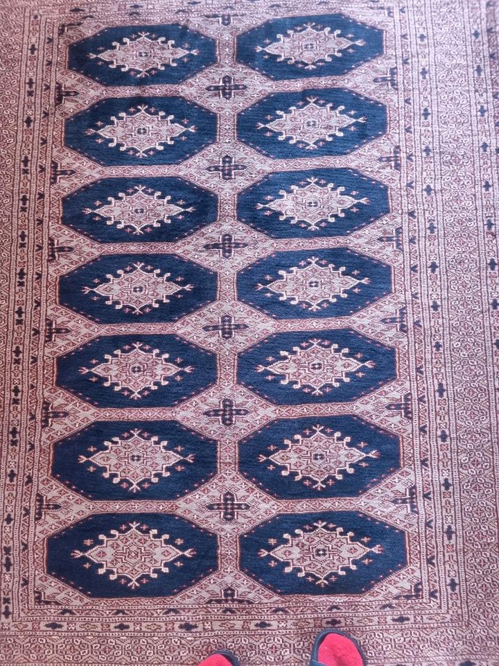 Handgeknüpft Teppich blau 185 x 130 cm in Essen
