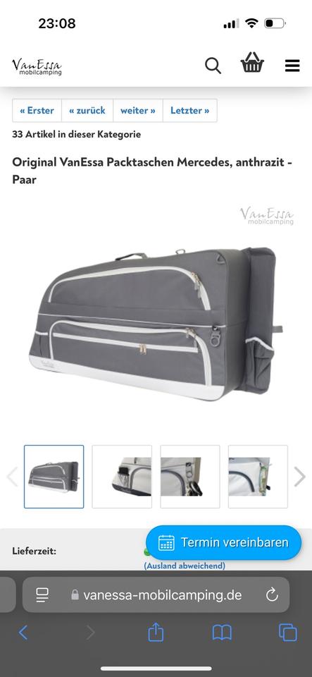 VanEssa Camping Heckküche, Modulturm, Schlafsystem, Packtaschen in Kranenburg