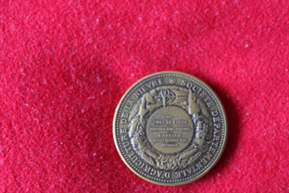 Medallie Frankreich Landwirtschaft Bronze 1884 in Erfurt