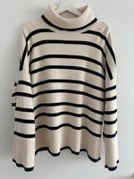 Vero Moda Pullover Gr. M Rollkragen Beige Schwarz Streifen Hannover - Herrenhausen-Stöcken Vorschau