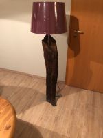 Wohnzimmerlampe aus Eichenholz mit Edelstahlplatte Stehlampe Niedersachsen - Lembruch Vorschau