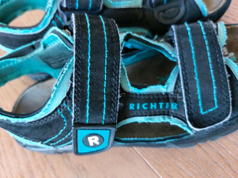 Sandalen Sommerschuhe Richter Leder Klettverschluss 32 in Prem