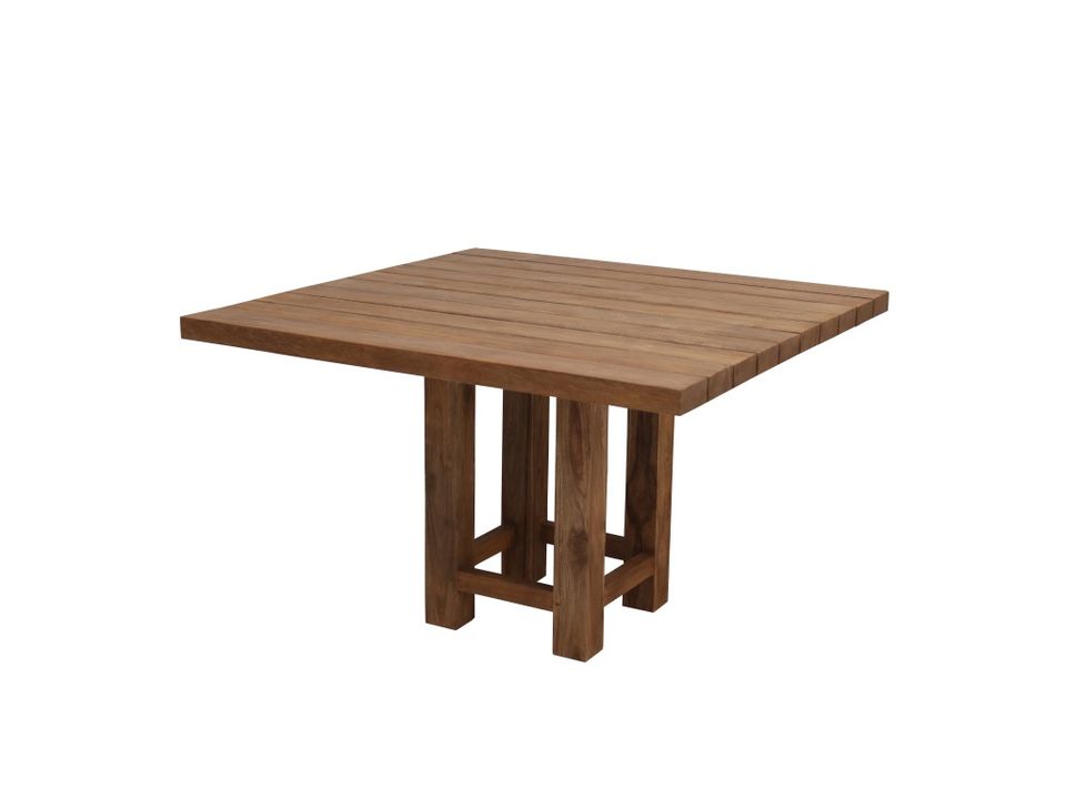 140 cm Gartentisch Teakholz mit Gestell NEU Teak Holz Massiv Gartenmöbel Garten Möbel Echtholz Tisch Outdoor Table Tuin Braun Viereckig Quadratisch Quadrat in Wermelskirchen