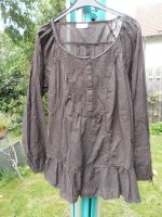 Bluse Tunika dkl-braun, Gr.46 Lochmuster Spitze Muster Shirt NEU Hessen - Burghaun Vorschau