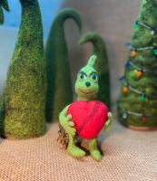 Grinch Wollskulptur Filzarbeit Filzfigur Wolle Weihnachtsdeko Kreis Pinneberg - Schenefeld Vorschau