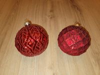 2 Edle Christbaumkugeln aus Glas Weihnachten Schmuck Rot 10 cm Schleswig-Holstein - Flensburg Vorschau