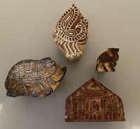 4 Druckstempel / Holz Stempel aus Indien - Hand geschnitzt Baden-Württemberg - Fellbach Vorschau