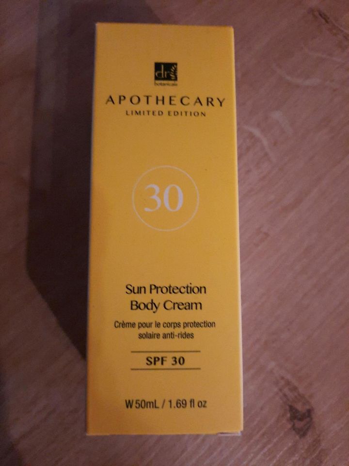 Apothecary Sun Protection Body Cream in Brücken (bei Birkenfeld)