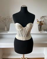Corsage Oberteil Korsett Bustier Creme Weiß XS Baden-Württemberg - Pfinztal Vorschau