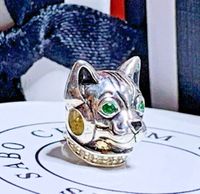 Thomas Sabo Karma Bead Katze Katzenkopf grüne Augen UNGETR Saarland - St. Ingbert Vorschau