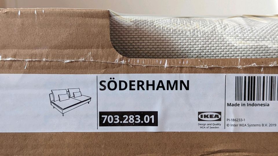 IKEA Söderhamn Bezug für 3-er Sitzelement Sofabezug Finnsta weiß in Lübeck