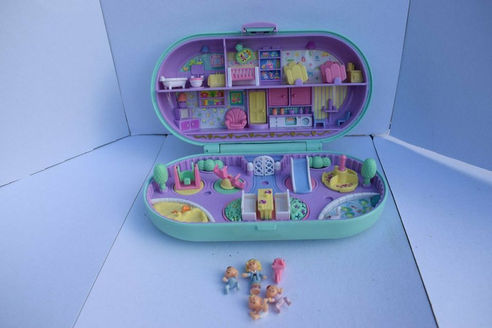 Mini Polly Pocket Babysitting Stemper Stempeldose Babysitter 1992 in Asendorf (bei Bruchhausen-Vilsen)