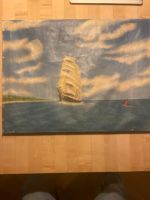 Ölbild 60 x 45 alt vintage antik Segelschiff Bild Berlin - Steglitz Vorschau