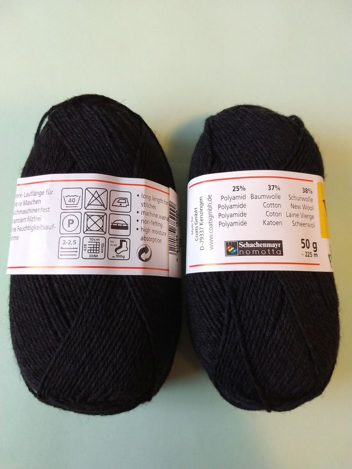 Schachenmayr · Regia plus Cotton · schwarz · 2x50g in Langen (Hessen)