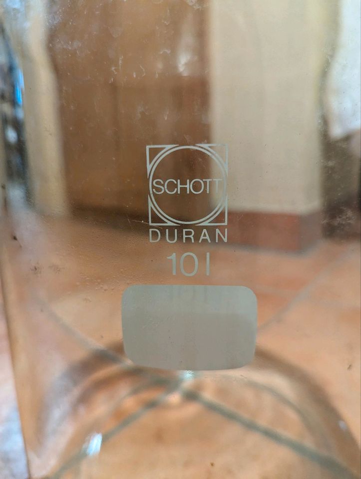 10 L Schott Glas Flasche (2 Stück) in Lahntal