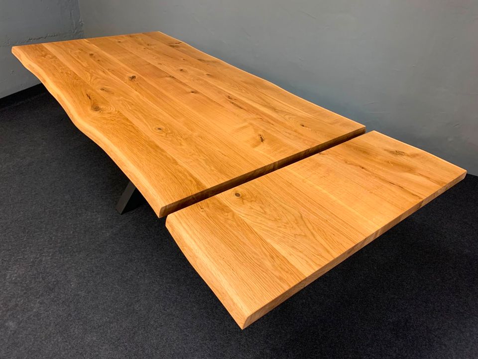 Massiv Eiche Tisch Baumtisch Ausziehbar Esstisch 200-250x100cm in Königswinter