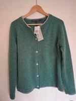 Ireland's Eye Cardigan Strickjacke XL Tweed grün Wolle Kaschmir Hessen - Bad Hersfeld Vorschau