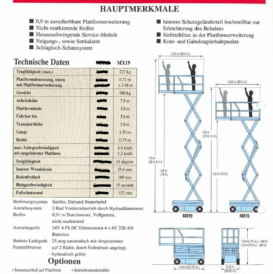 Arbeitsbühne Hebebühne Scherenbühne zu vermieten (Gerüst) Miete in Garching an der Alz