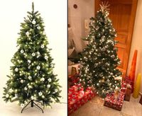 Tannenbaum Spritzguss Nadeln LED 180cm silber    #KPDI9032silberA Bayern - Jettenbach Vorschau