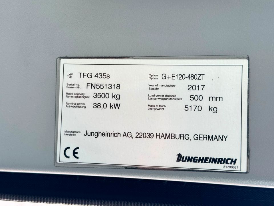 Jungheinrich TFG 435S - 4.800MM HUB - 3.500KG-  ZH2 - SERVICE NEU in Mannheim