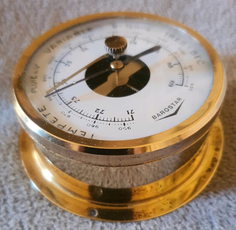 Hygrometer/Barometer aus Messing der Marke Barostar zu verkaufen in Berlin