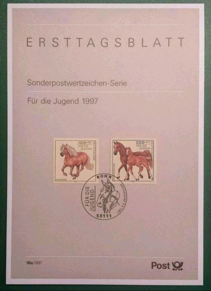 10. BRIEFMARKEN "Ersttagsblatt" v. 1997 in Langenfeld Eifel